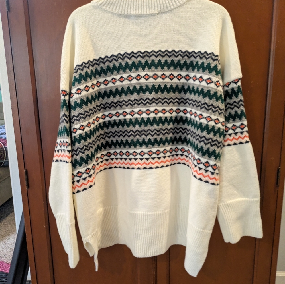 NWT TOMMY HILFIGER Fair Isle Crewneck Sweater - Picture 6 of 6